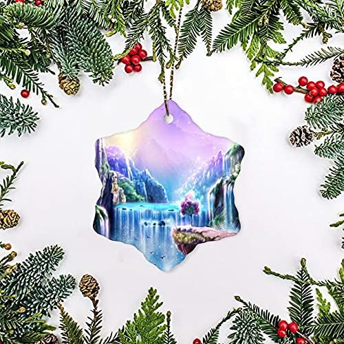 Christmas Snowflake Ceramic Ornament 3 Inch