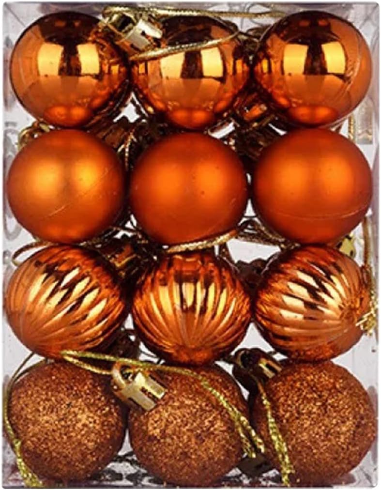 3cm Bright Shatterproof Christmas Ornament Set