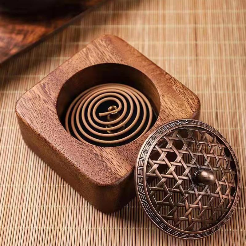 MIGAKU HOME Square Incense Burner Holder 4 Inch
