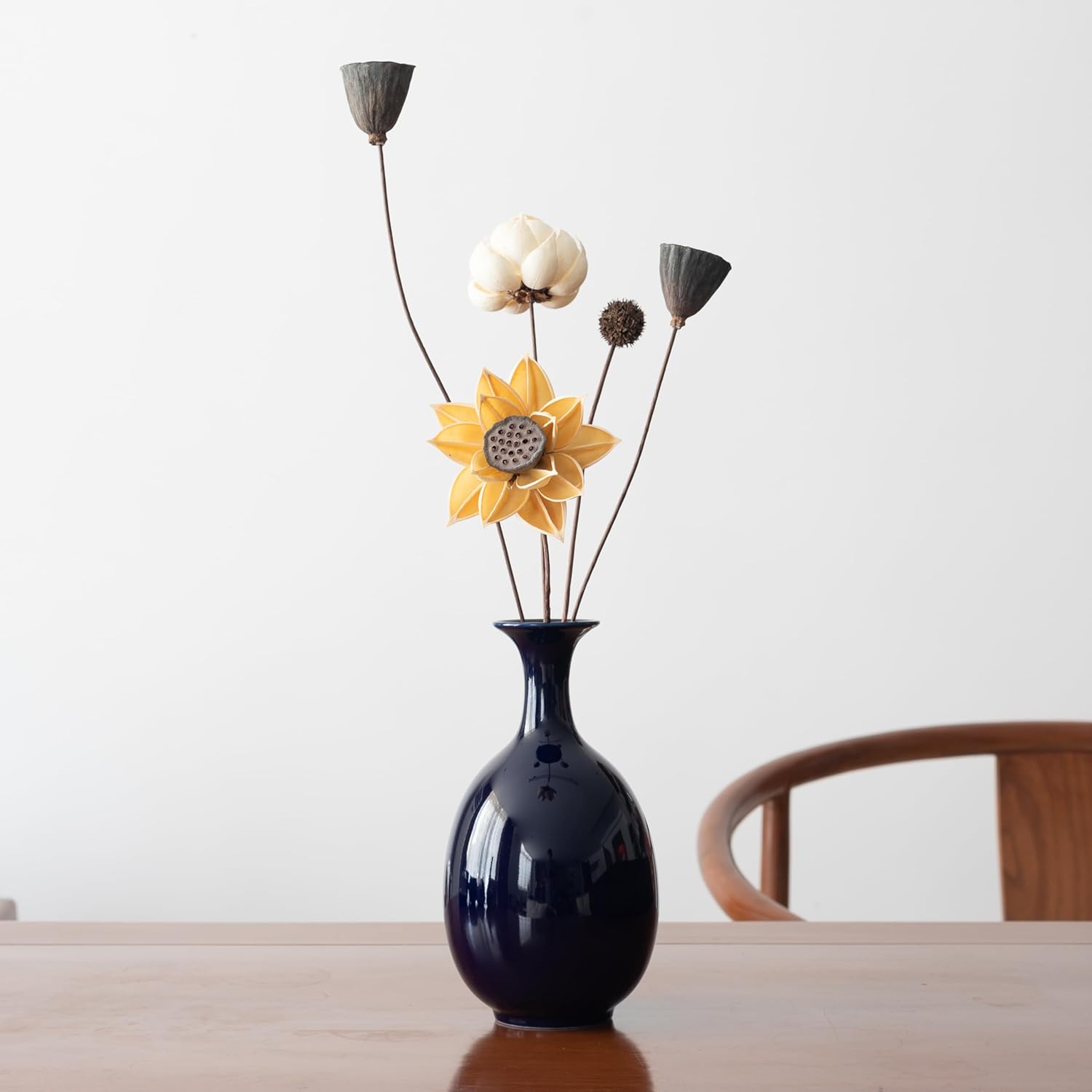 Altar Blue Ceramic Vase 866 Inch Handmade Decor