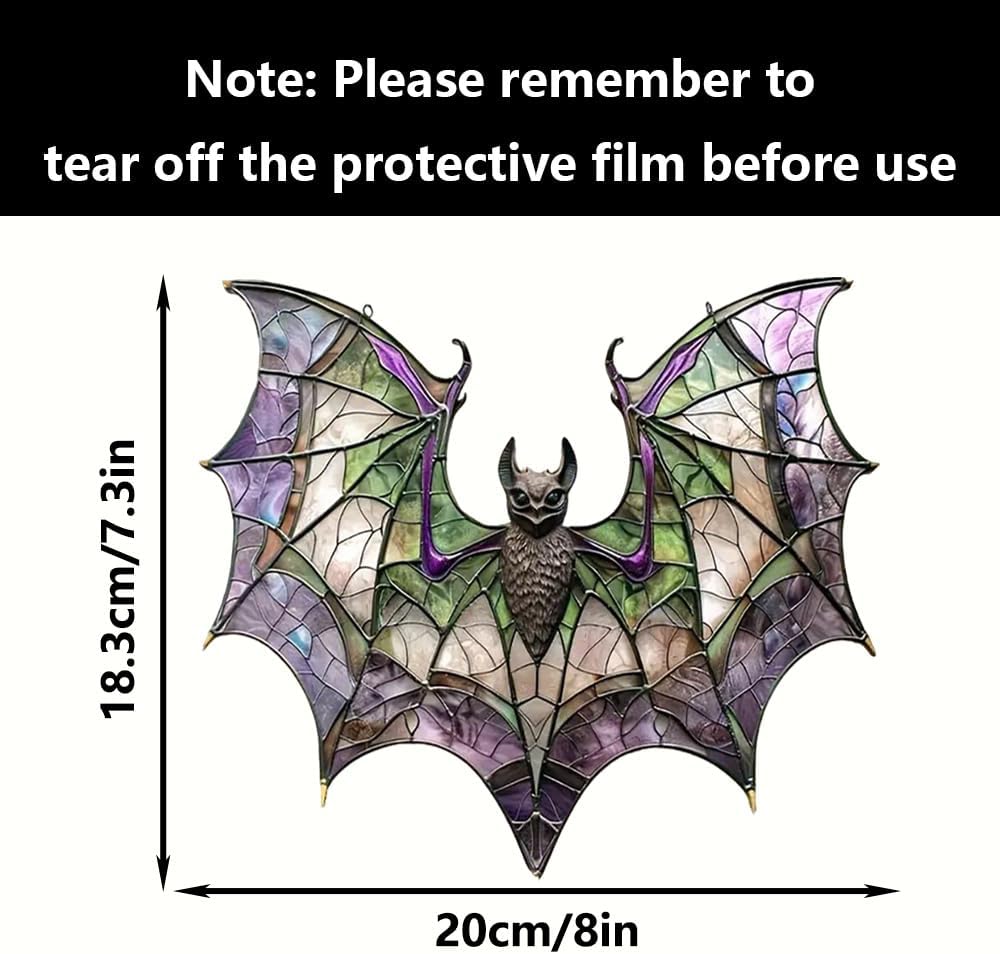 Stained Acrylic Bat Window Hanging Decor