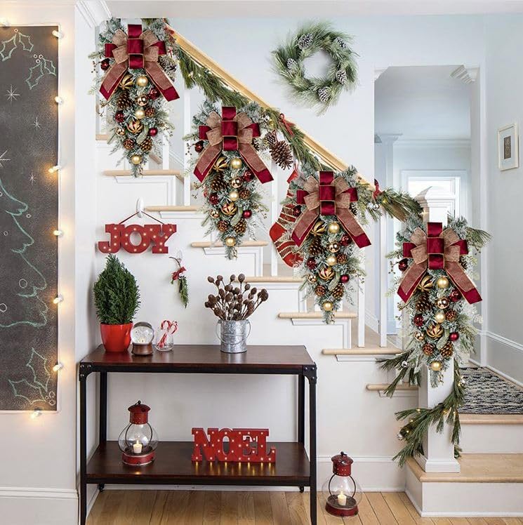 30 Inch Teardrop Swag Wreath Artificial Christmas Decor