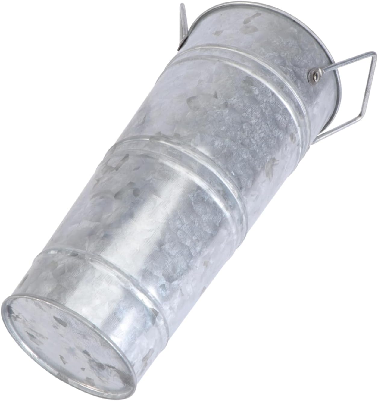 Vintage Iron Flower Bucket Vase for Dried Flowers