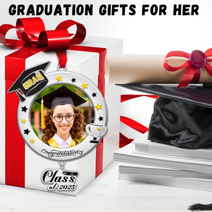 2025 Graduation Ornament Metal Cap Photo Pendant