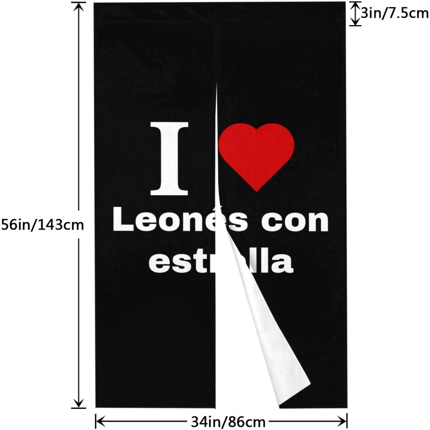 I Love Leons Con Estrella Blackout Curtains for Doorways