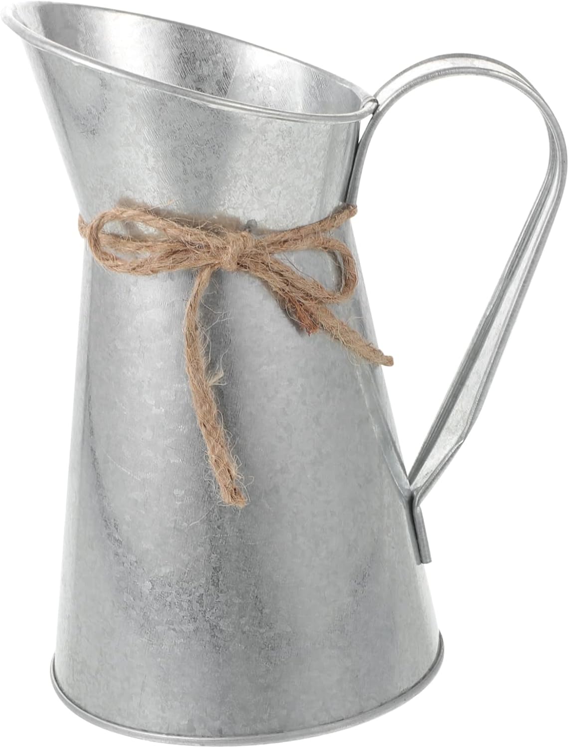 Vintage Iron Sheet Bucket for Home Decor Silver Finish