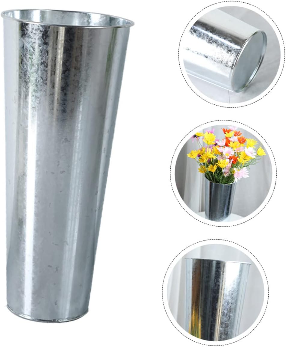 STOBAZA Iron Flower Bucket Creative Vase Decor