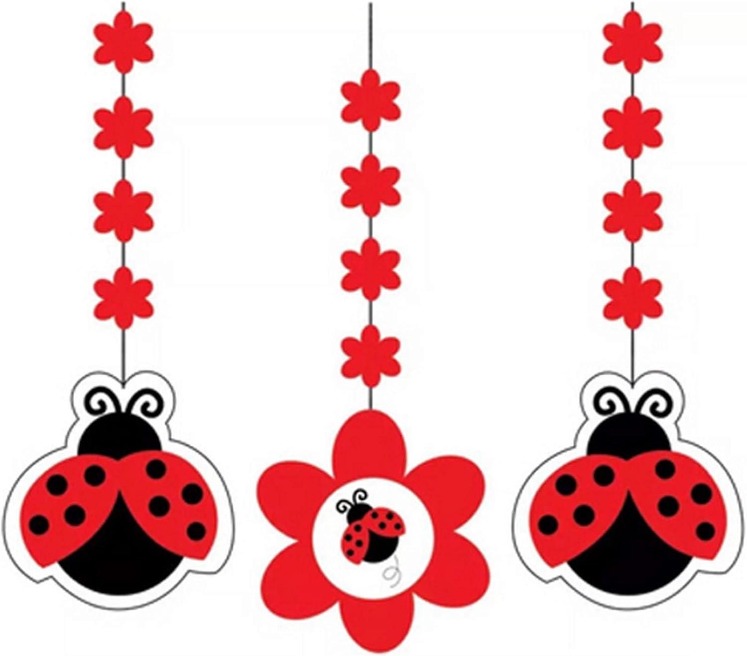 Creative Converting Ladybug Danglers 3 Pack