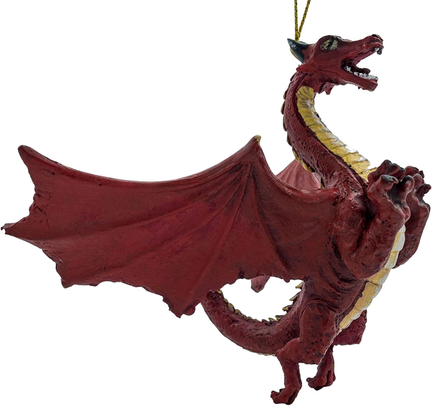 Red Flying Gothic Dragon Christmas Tree Ornament Statue