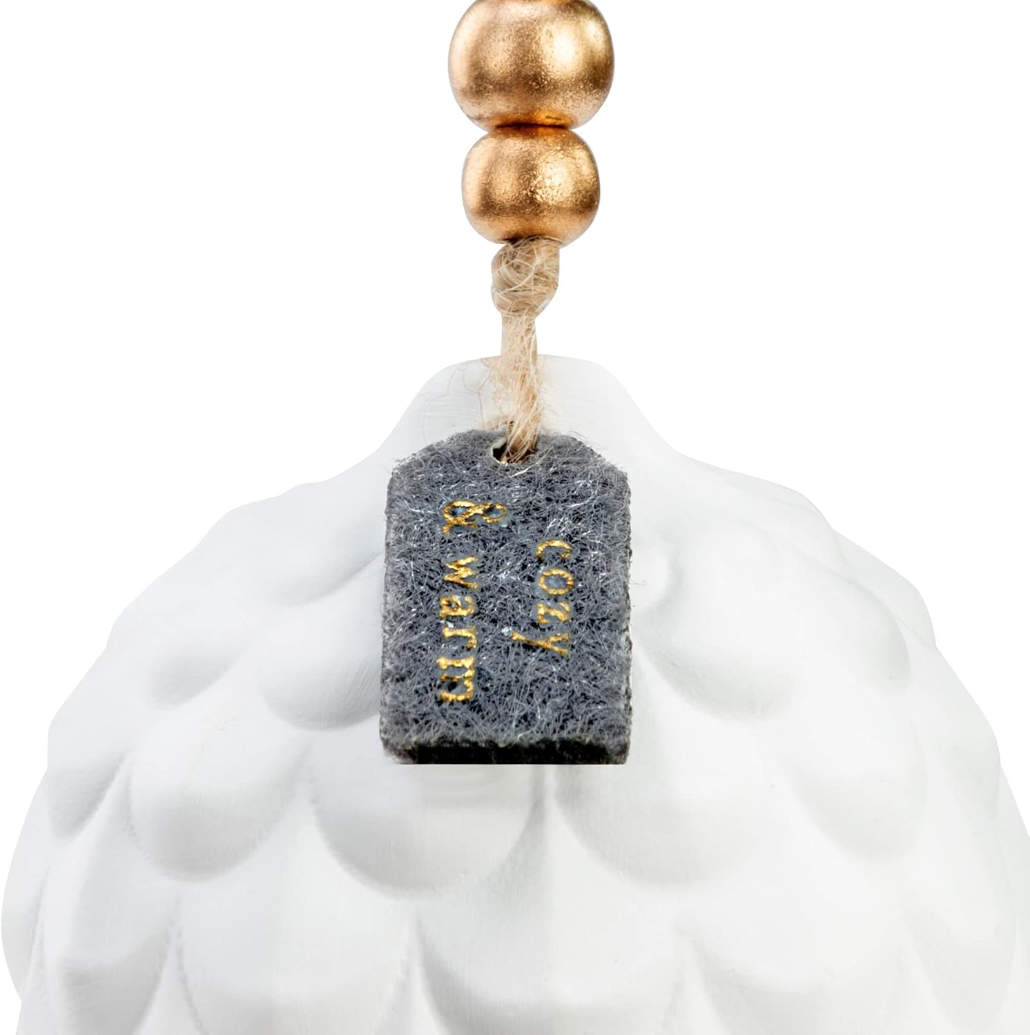 DEMDACO Pinecone White 3 Inch Fragrance Diffuser Ornament Set of 2