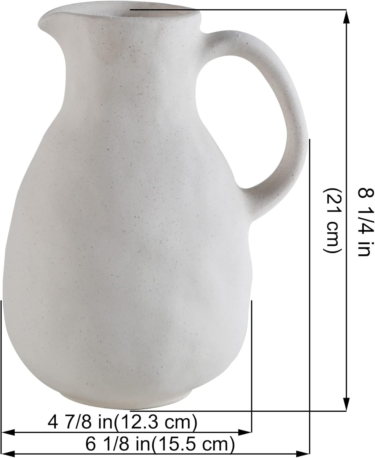 Kimdio Ceramic Vase with Handle Modern Farmhouse Decor