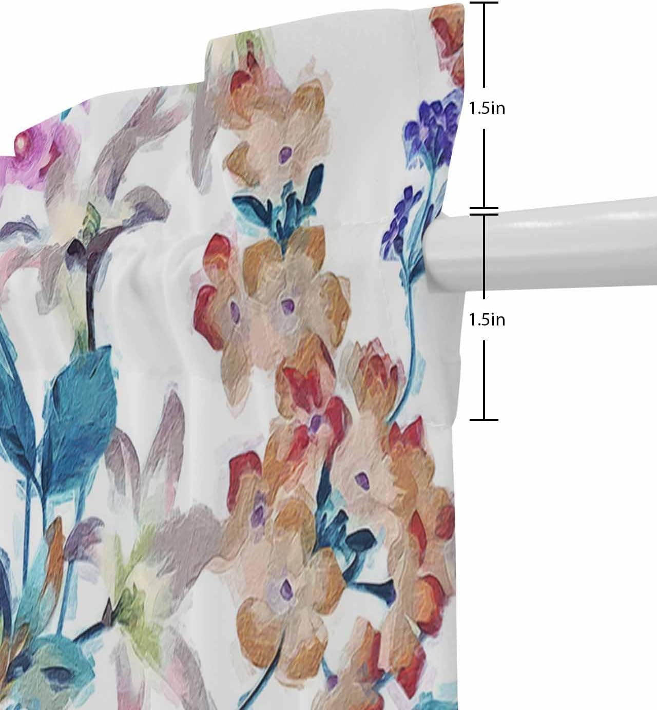 Elegant Door Curtains 54x40 Sheer Panel with Tiebacks