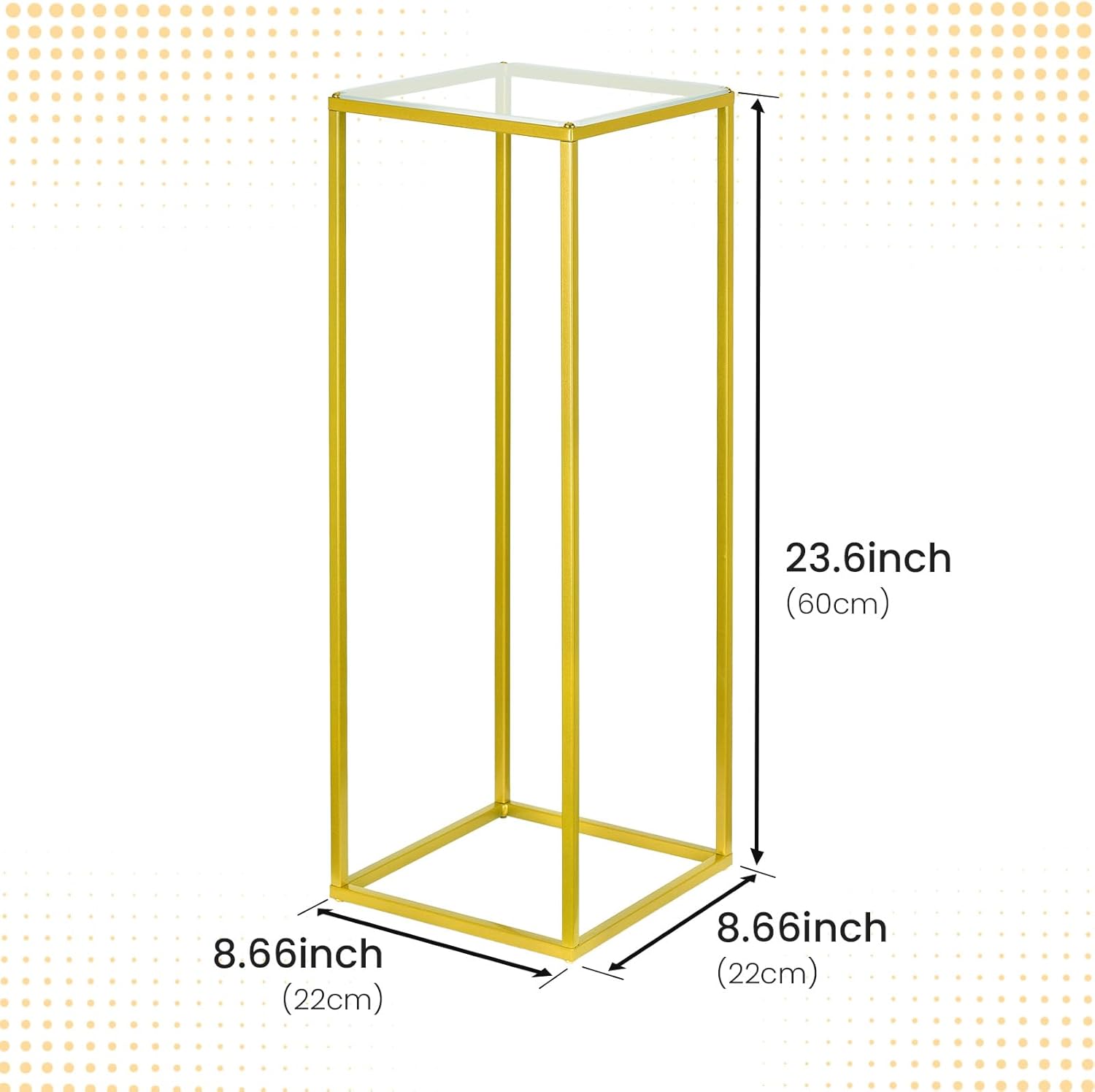 YALLOVE 10 Pack 2375 Inch Gold Wedding Flower Stand