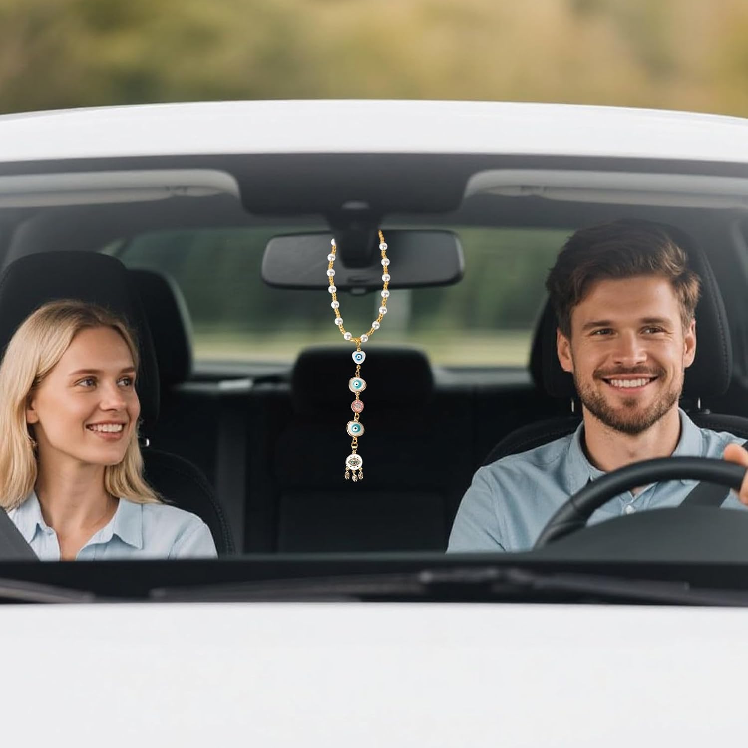 Mikovivi Gold Evil Eye Car Hanging Ornament