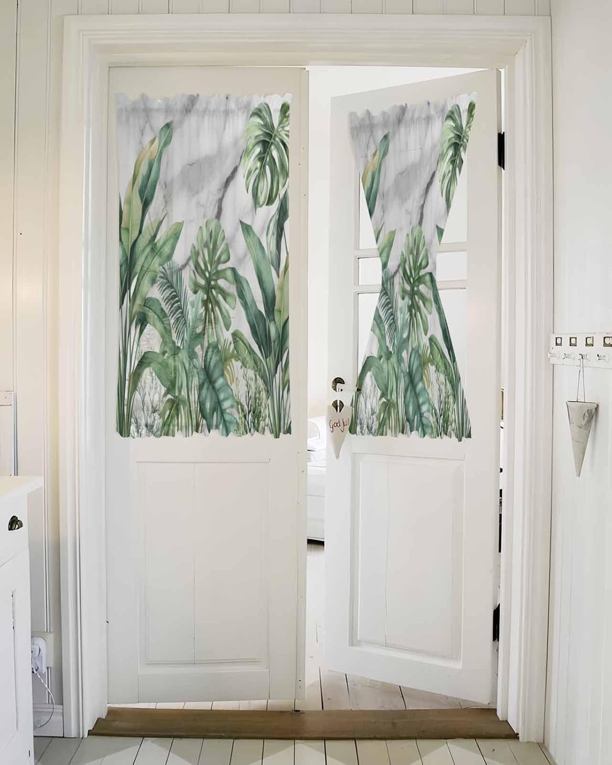 Elegant Door Curtains with Tiebacks and Rod Pockets 1