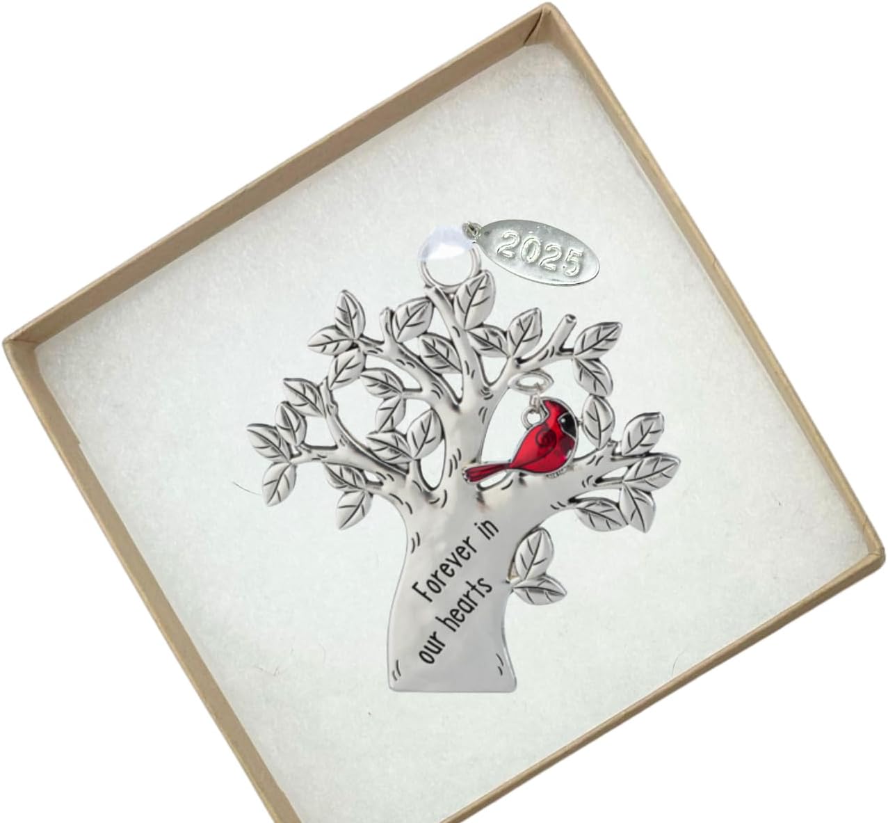 Memorial Ornament with Cardinal Symbol - Sympathy Gift for Men or Women 1