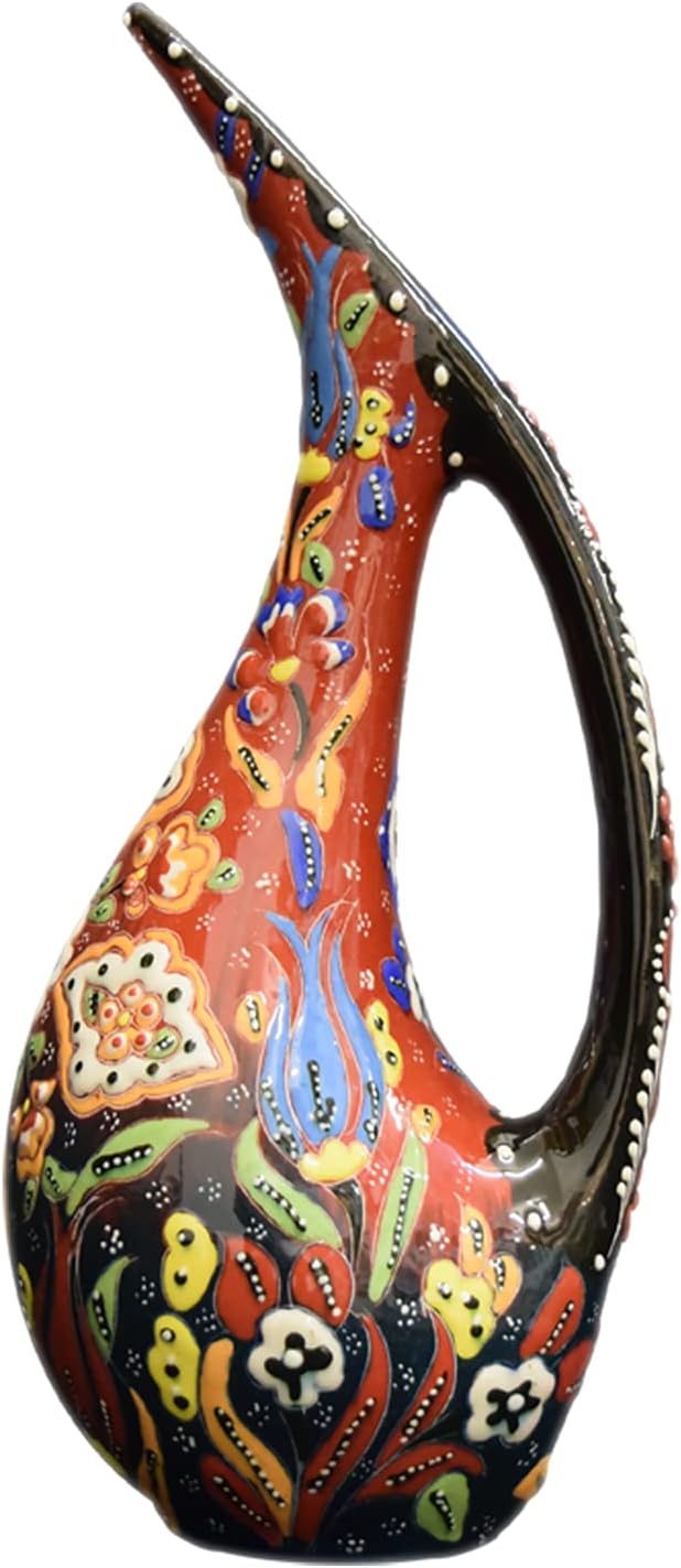 EliPOT Turkish 10 Inch Ceramic Swan Shape Vase