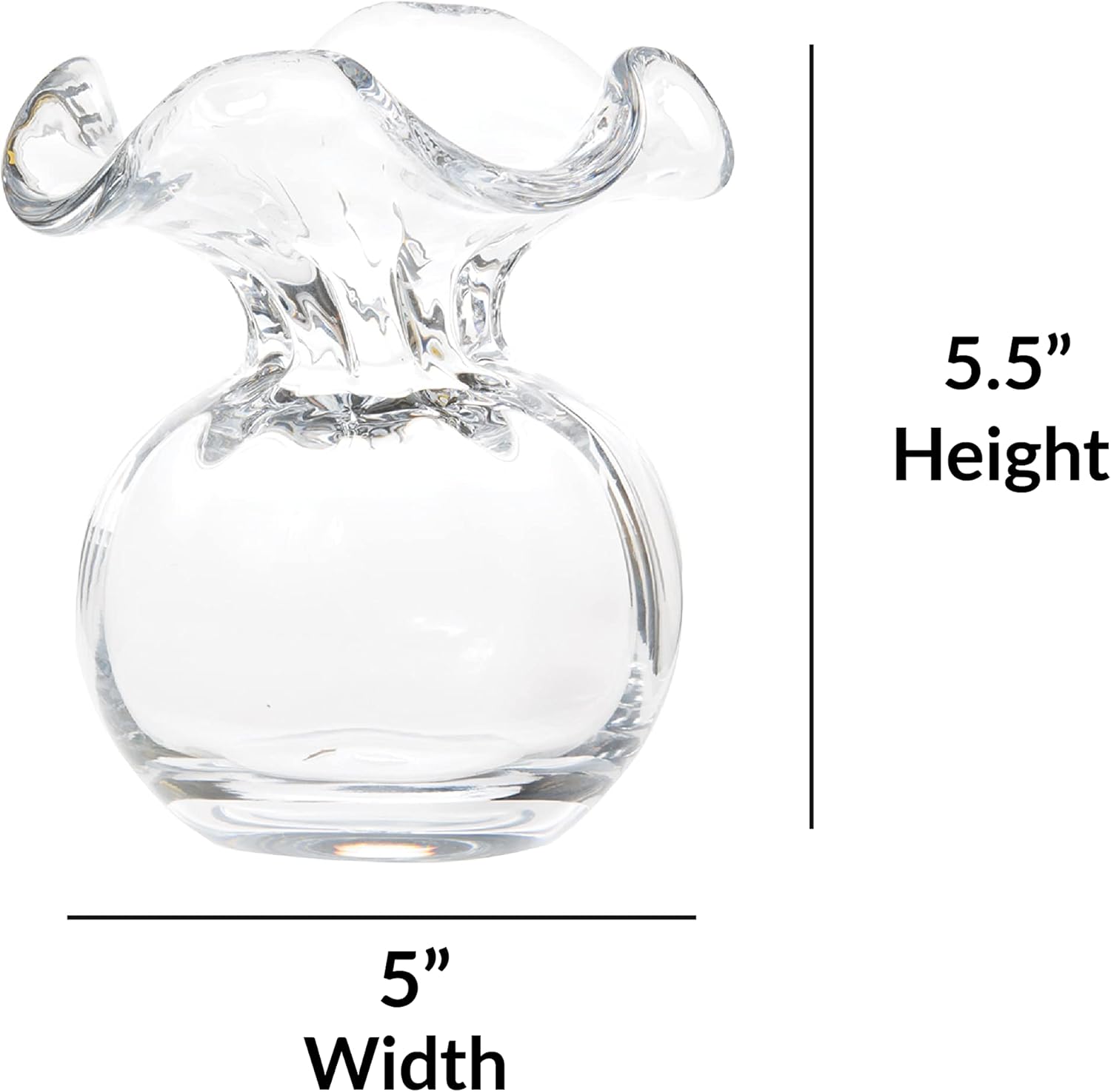 Vietri Hibiscus Clear Bud Vase 55 H