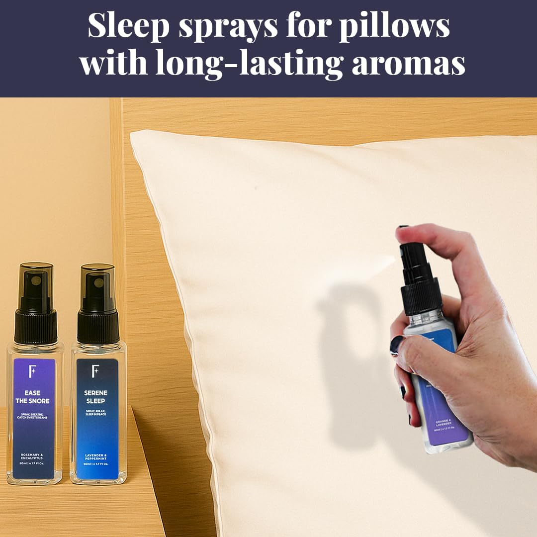 Folkulture Pillow Sprays - Set of 3 Natural Sleep Spray for Bedrooms and Home