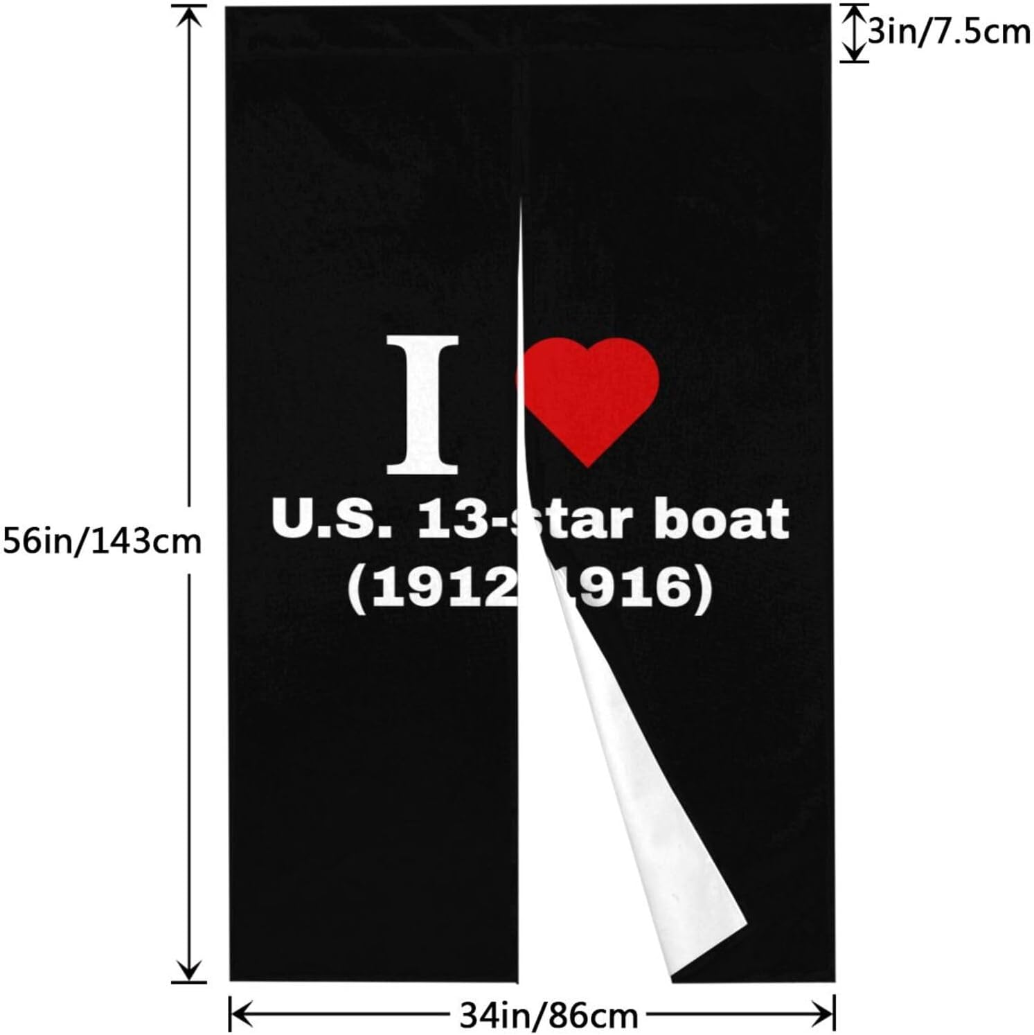 I Love US 13-Star Boat Blackout Curtains for Doorway