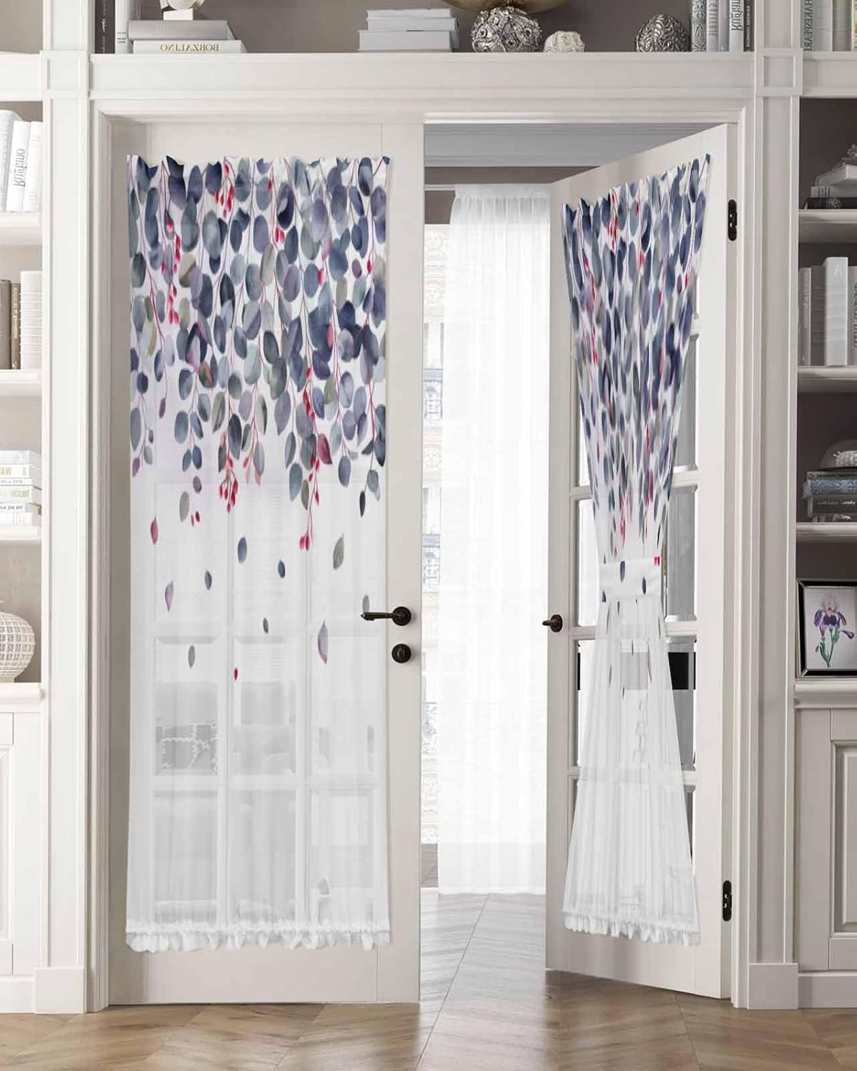 Elegant Door Curtains with Tiebacks and Rod Pockets