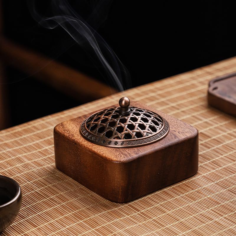 MIGAKU HOME Square Incense Burner Holder 4 Inch
