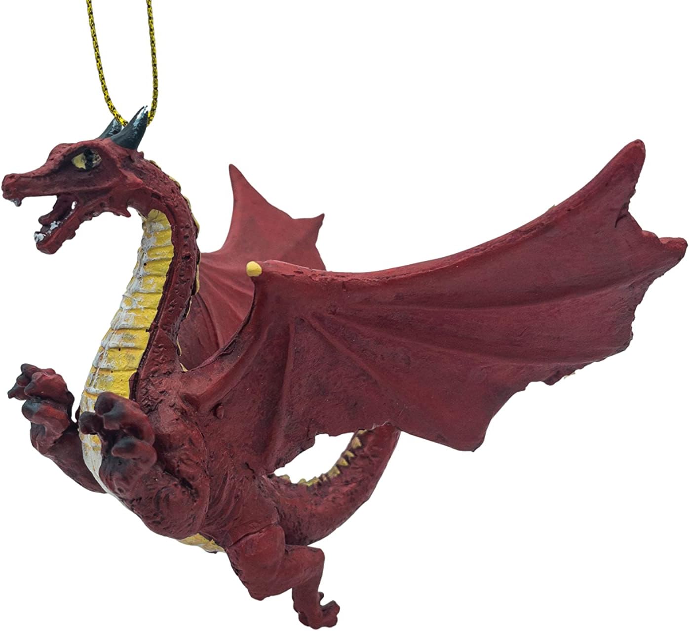 Red Flying Gothic Dragon Christmas Tree Ornament Statue