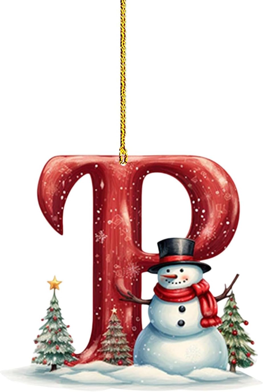 2024 Family Christmas Ornament Letter Tree Decor