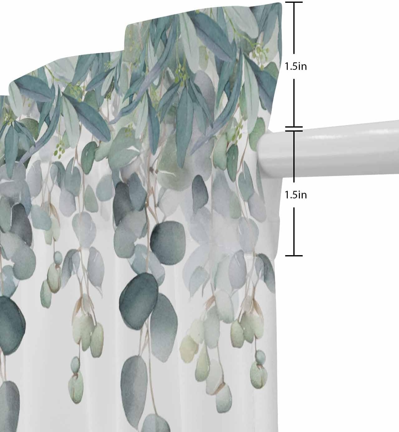 PANJINEXT Door Curtains 54x40 Sheer Privacy Drapes