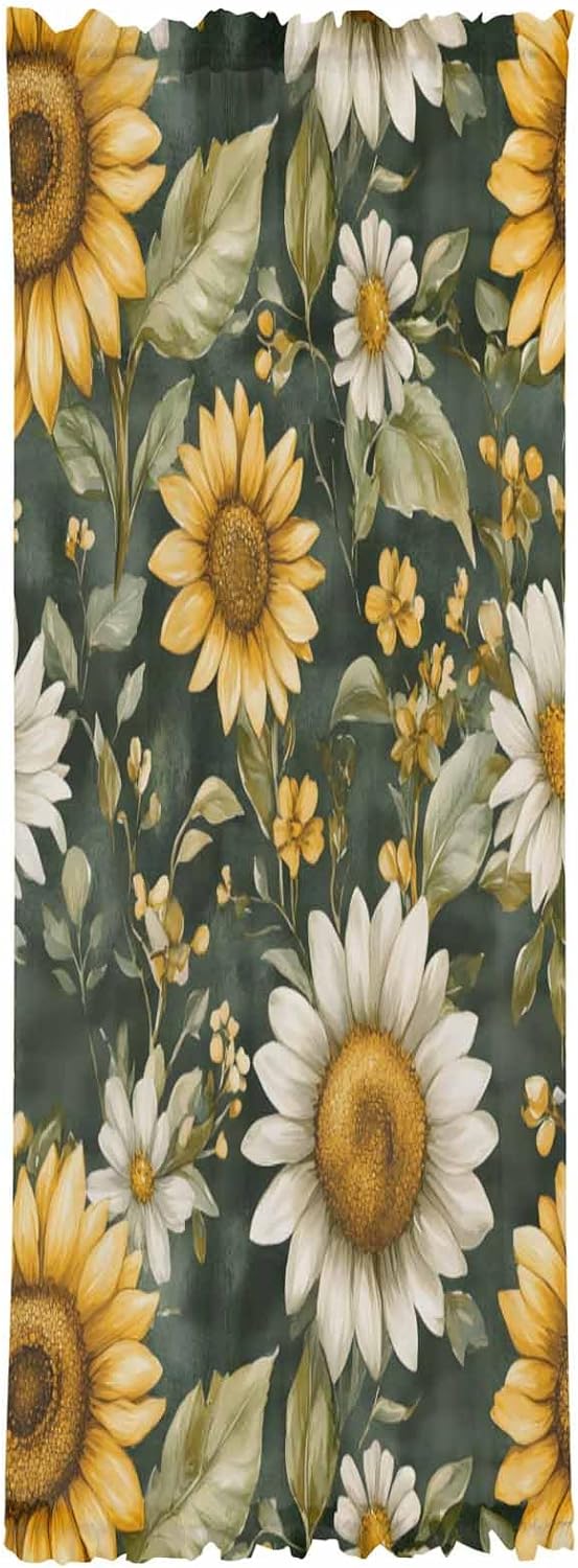 PANJINEXT Door Curtains 54x72 Sheer Thermal Insulated Rod Pocket Drapes with Tiebacks for French Doors