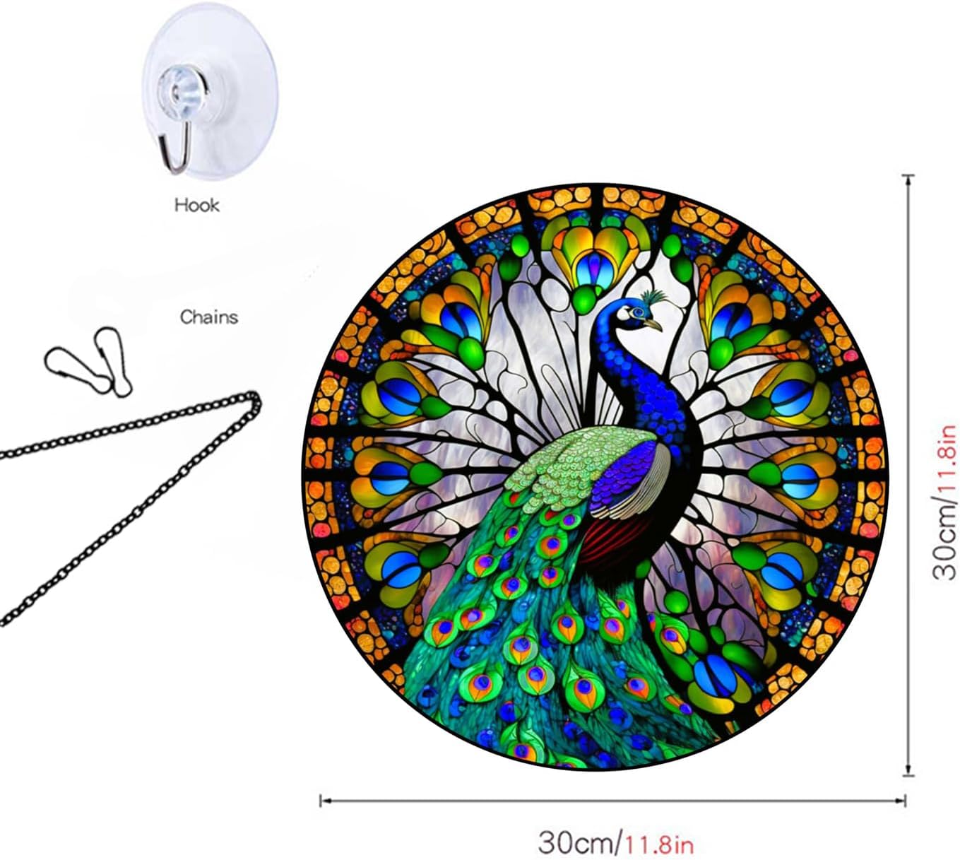 MATIHAY Peacock Acrylic Wall Decor Hanging