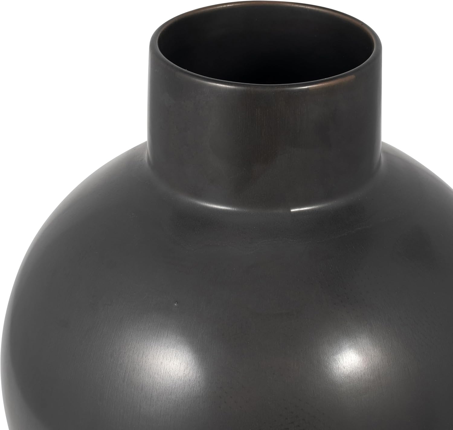 Sagebrook Home Modern Round Ceramic Vase 15 Black