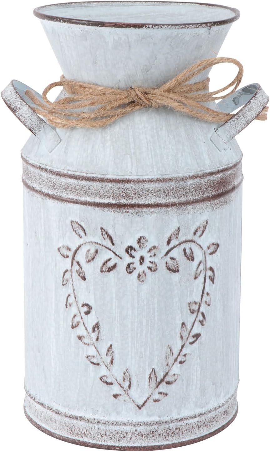 Retro Heart Shaped Metal Vase for Home Decor Centerpieces