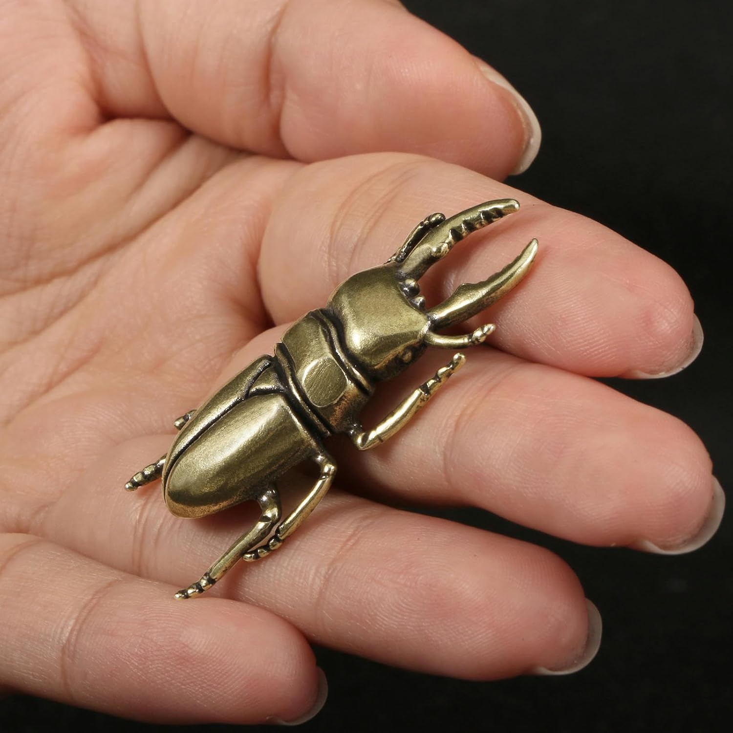 Solid Brass Big Beetle Antique Decoration