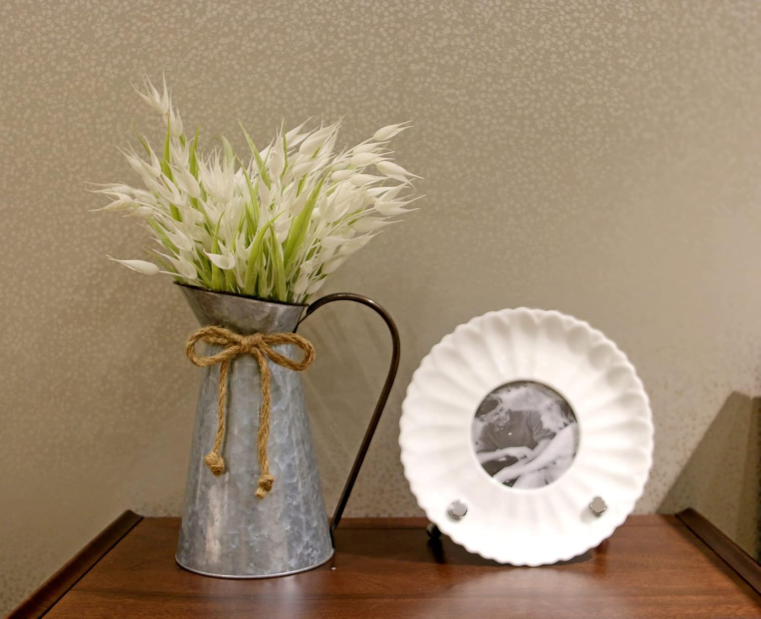 Vintage Galvanized Flower Vase for Home Decor