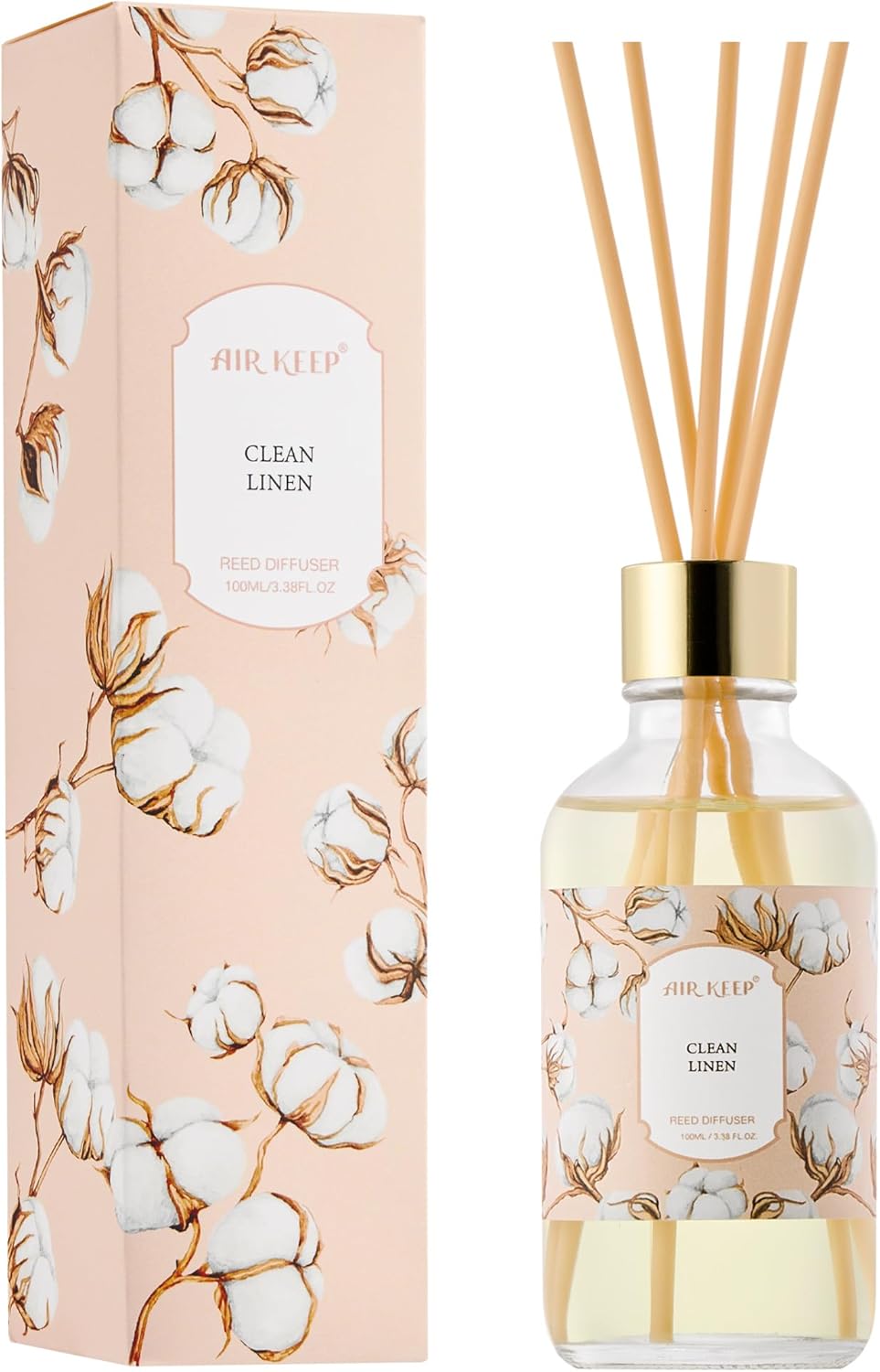 Airkeep Reed Diffuser Oil Set with 8 Sticks and 676 oz Oil