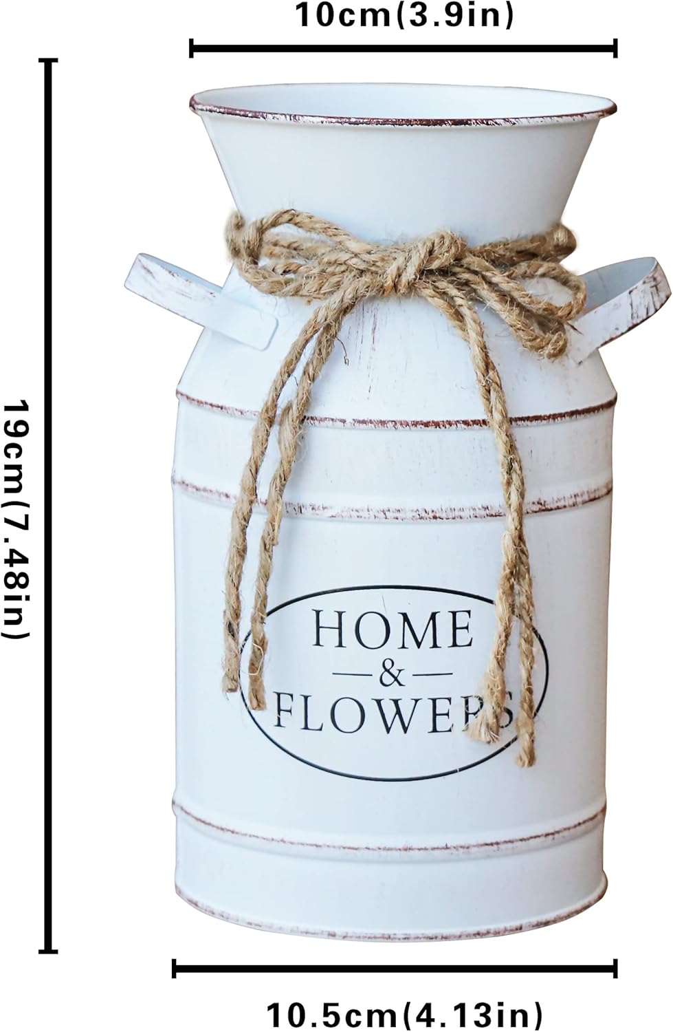 MISIXILE Rustic Farmhouse Vase Galvanized Milk Can