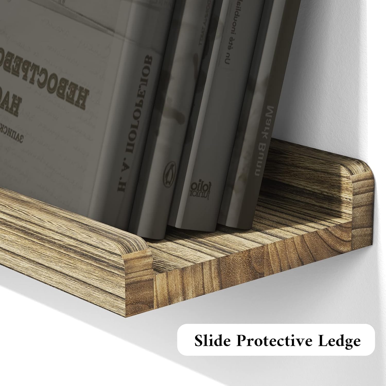 Love-KANKEI Floating Shelves Set of 2 Rustic Wood