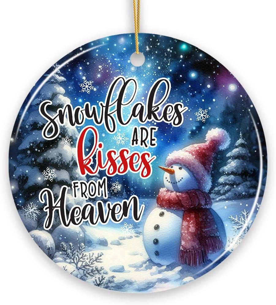 Enchanting Snowflakes Christmas Ornament Snowman Memorial Gift