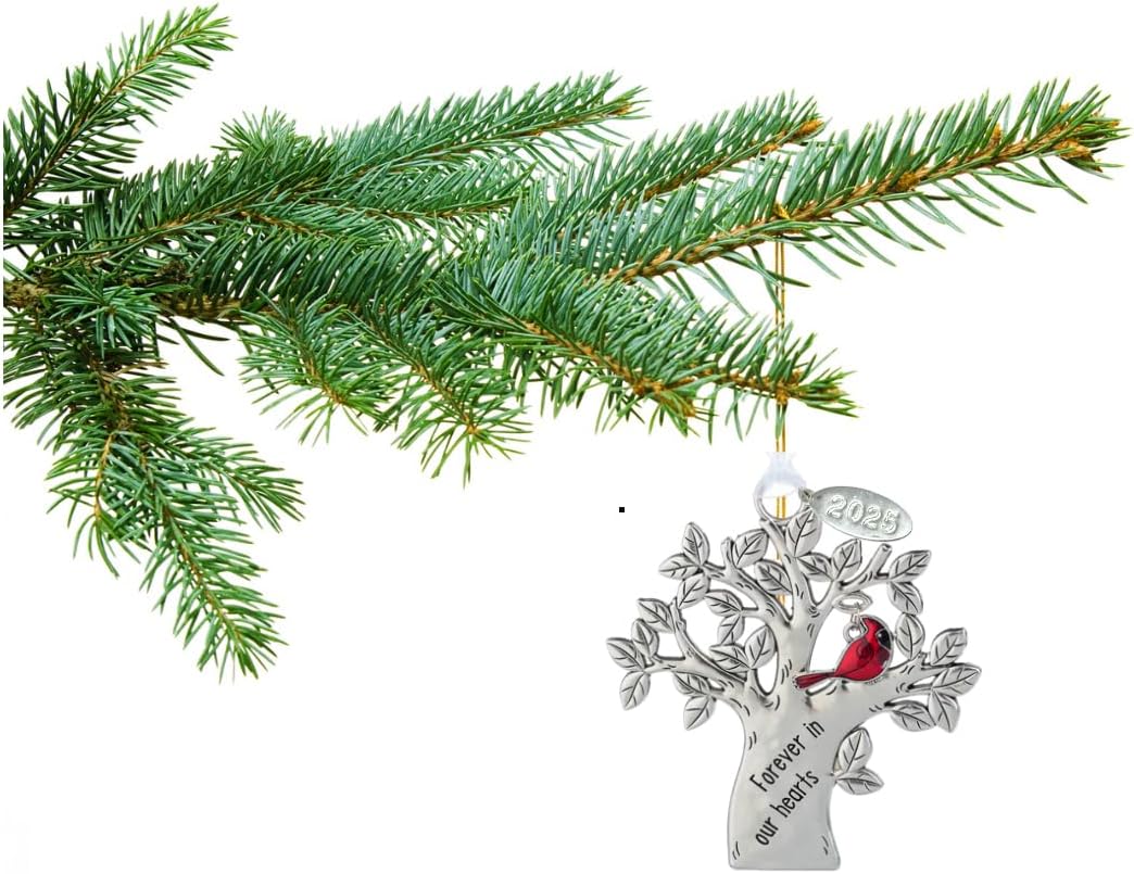 Memorial Ornament with Cardinal Symbol - Sympathy Gift for Men or Women 1