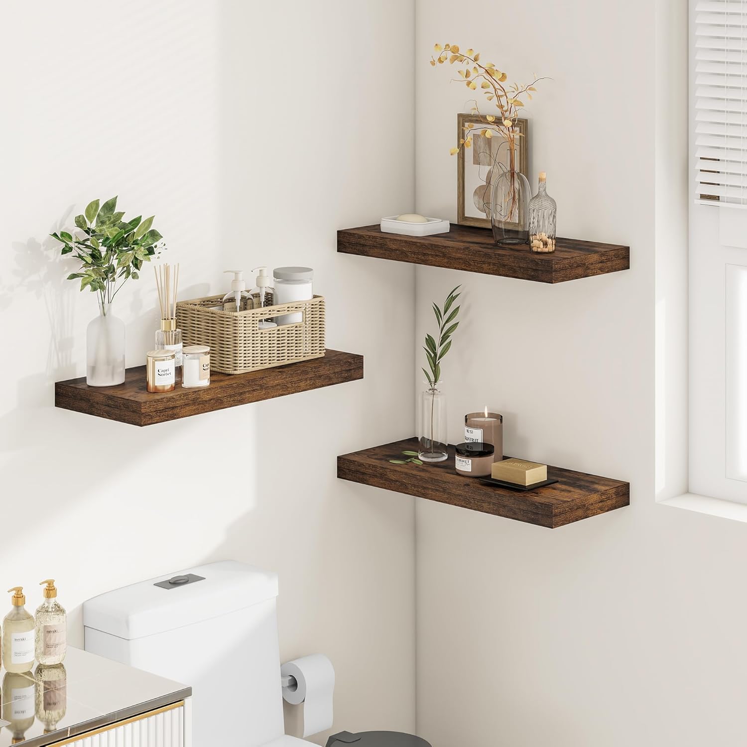 Vivelove 24 x 12 Floating Shelves Set Of 2