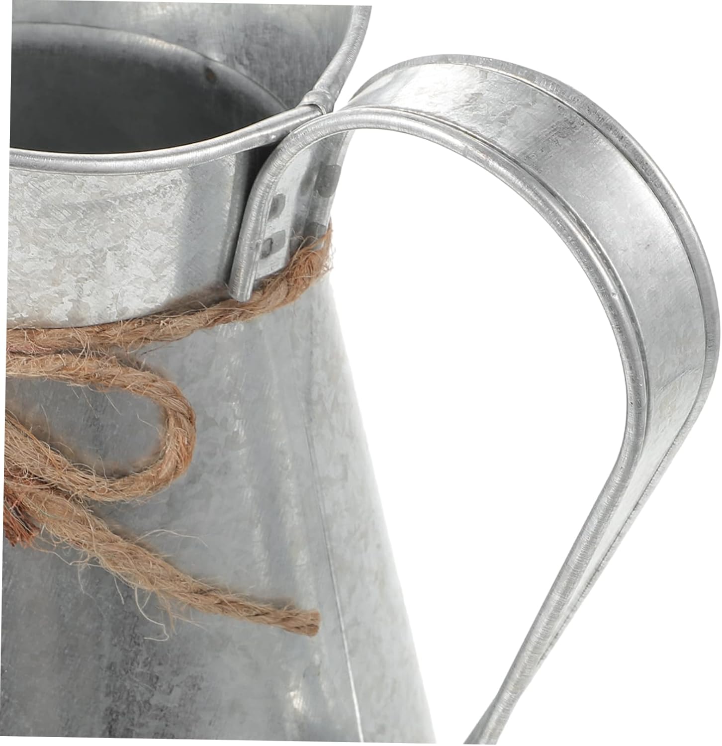 Vintage Iron Sheet Bucket for Home Decor Silver Finish