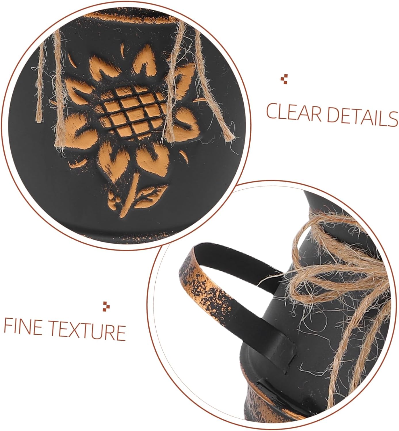 Vintage Bucket Vase Decorative Metal Planter for Flowers and Events