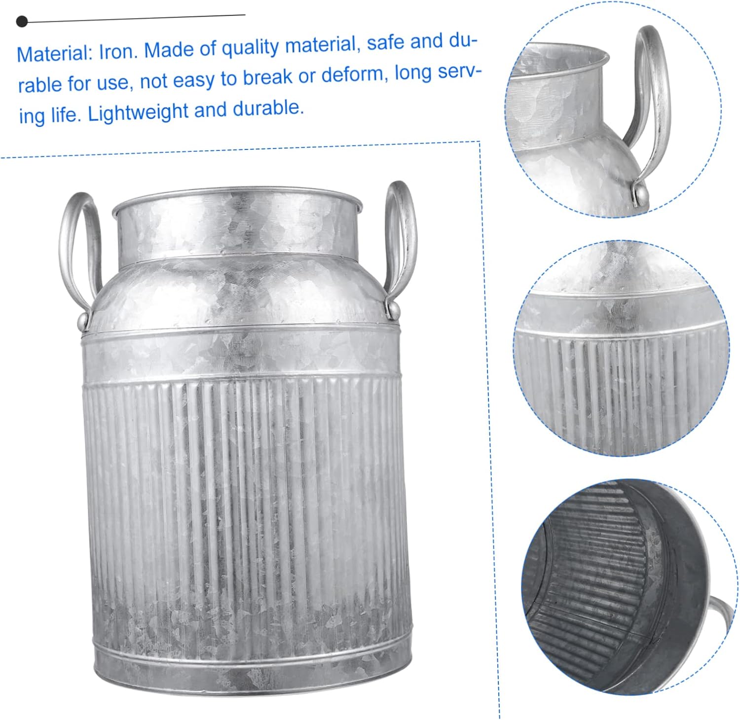 Healifty Milk Jug Flower Pot with Handle