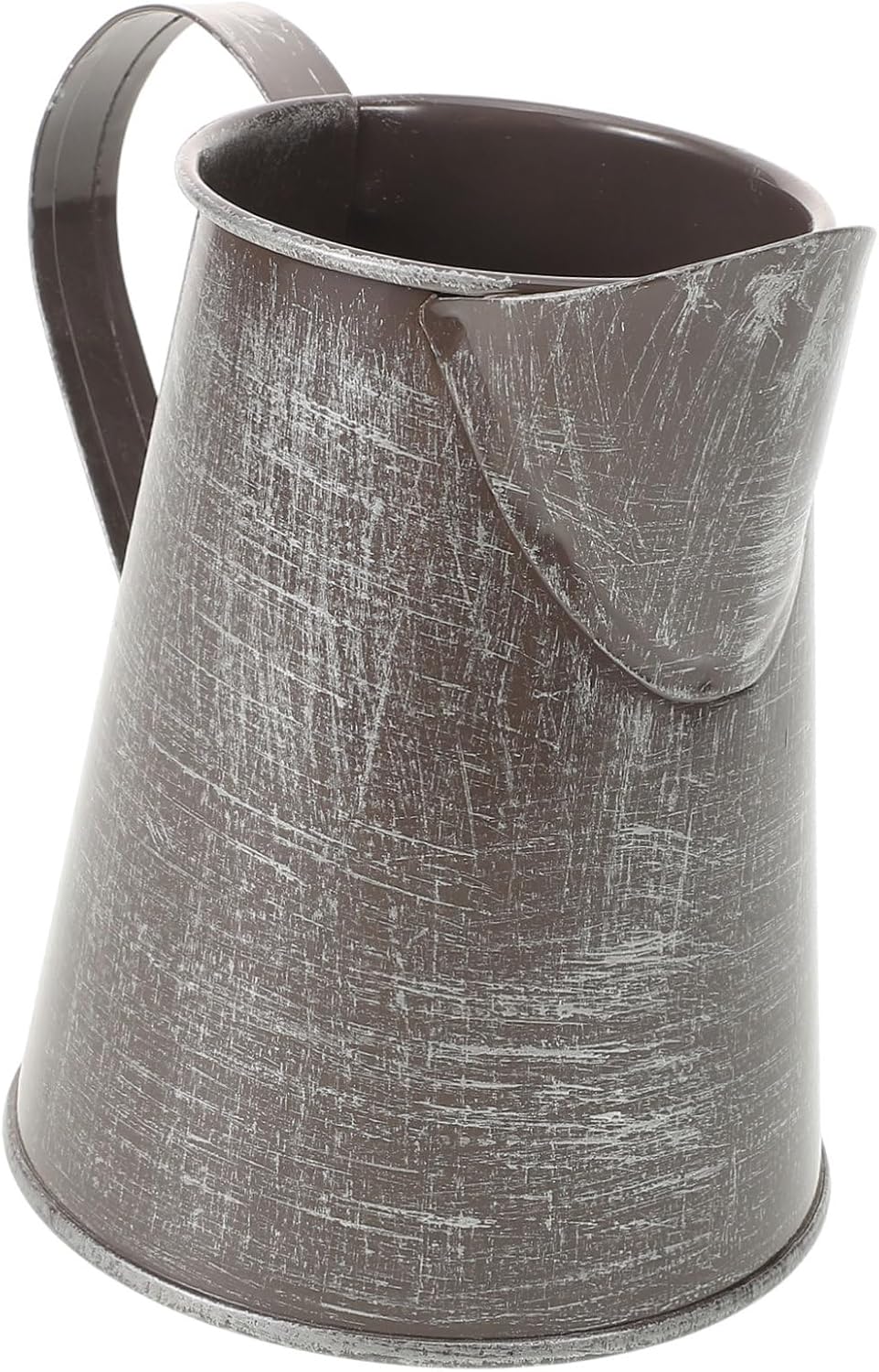 Zerodeko 2pcs Vintage Metal Jug Flower Vase for Rustic Decor