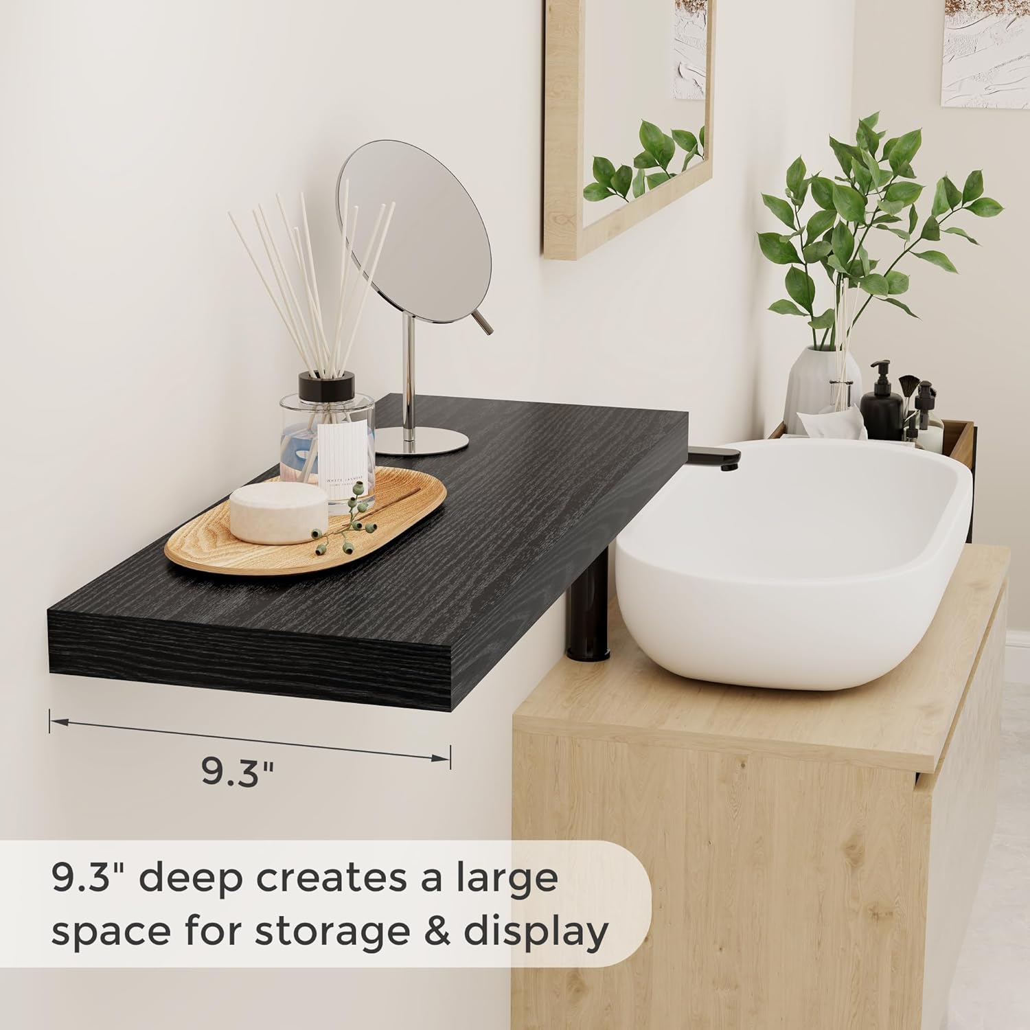 24 Inch Rustic Floating Shelf Set of 2 for Home Decor