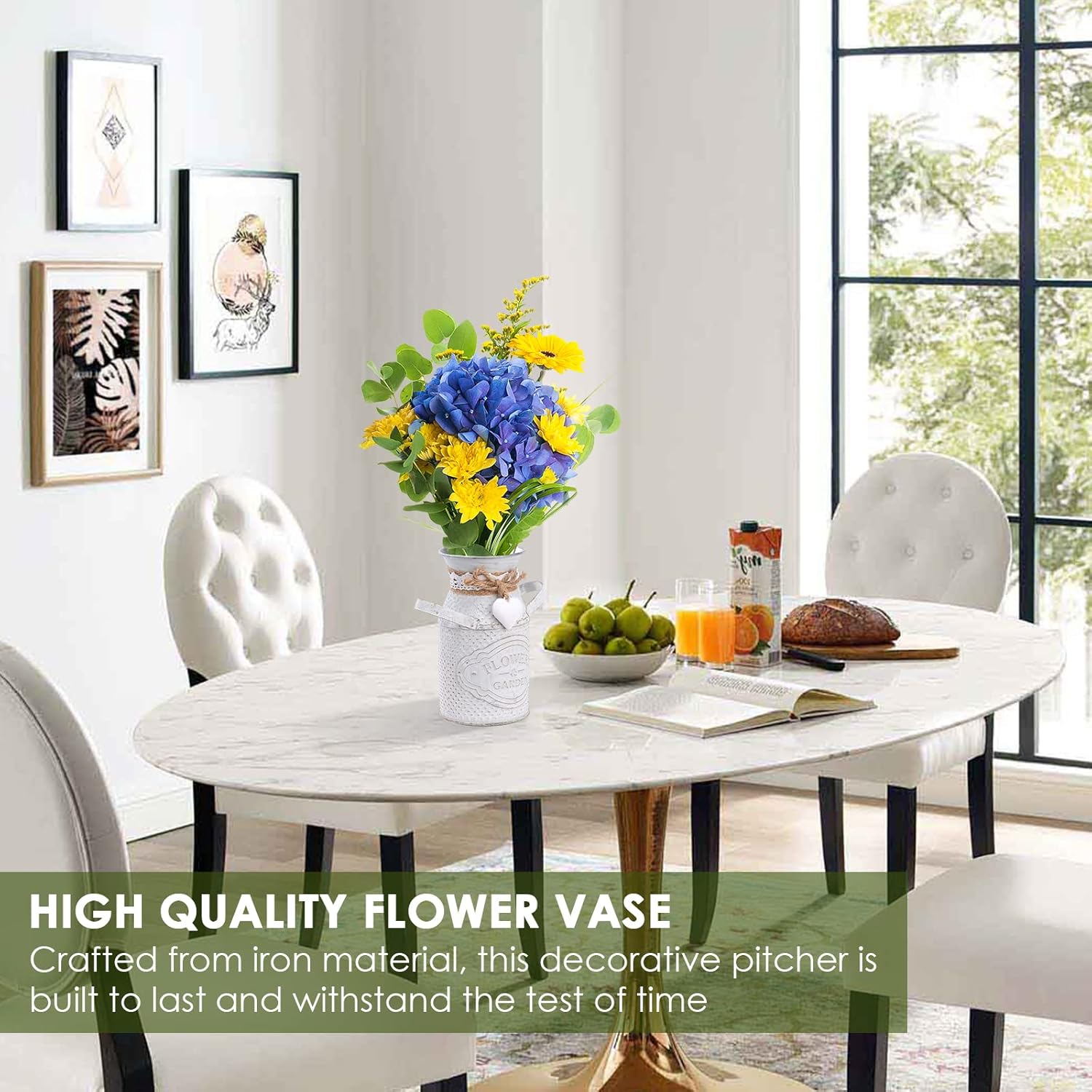 Iron Vase Milk Bottle Rustic Decor Vase for Home Wedding Use