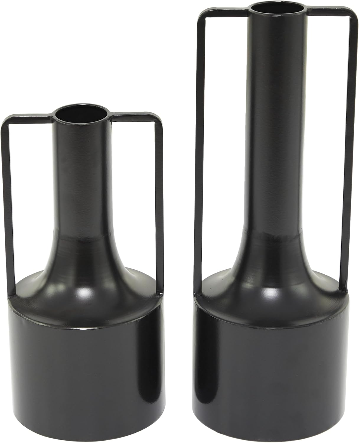 Deco 79 Metal Decorative Vase Set of 2 Black 16 Inch