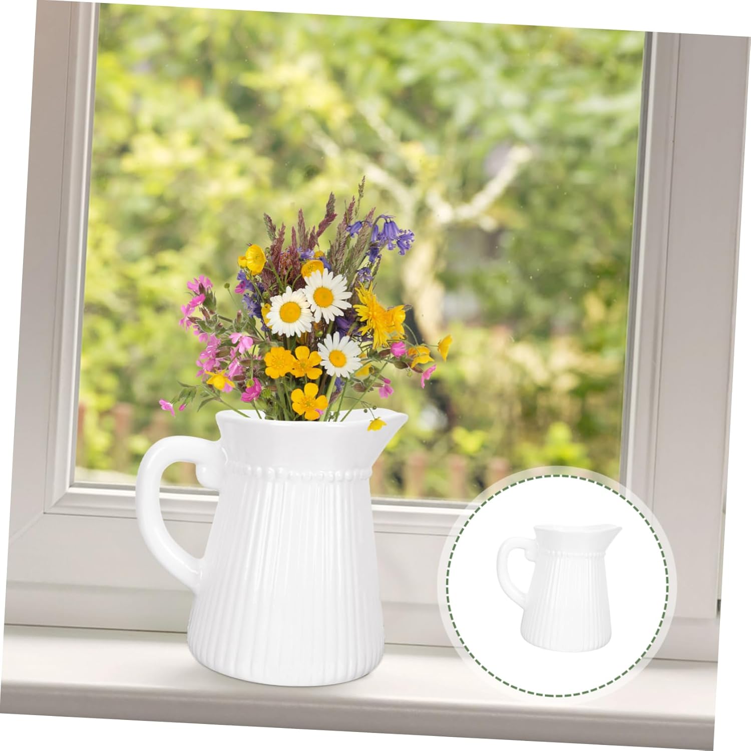 Kettle Shape Ceramic Vase for Home Office Decor