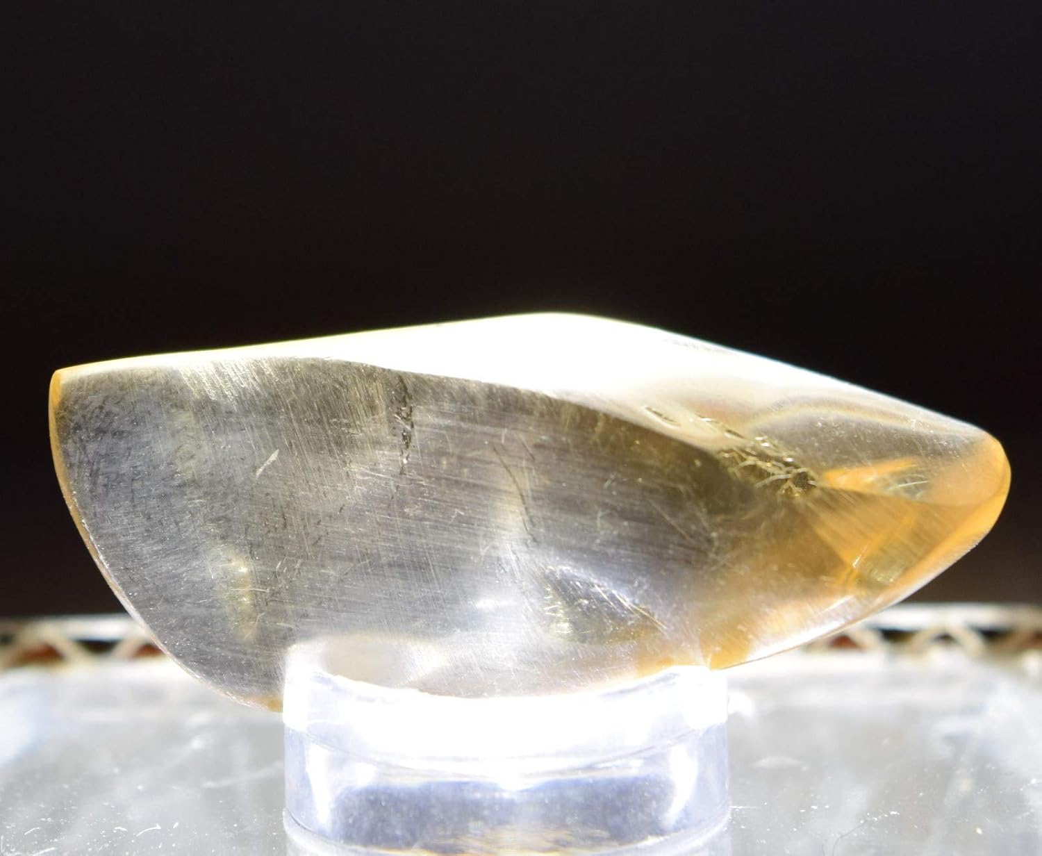 HQRP 34mm Copal Fossil Gemstone with Inclusions from Madagascar